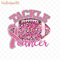 tackle cancer retro png, pink ribbon tackle cancer png, football breast cancer png, cancer fighter support team png, can