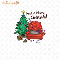 have a merry christmas png, cute cat christmas png, cat lover christmas png, christmas pine tree png, cat mom gift, merr
