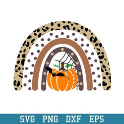 rainbow pumpkin halloween svg, halloween svg, png dxf eps digital file