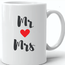 handmade printed mr. and mrs. cupule mug home & office use