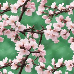 cherry blossoms 44 tileable repeating pattern