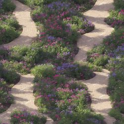 down the garden path pattern tileable repeating pattern
