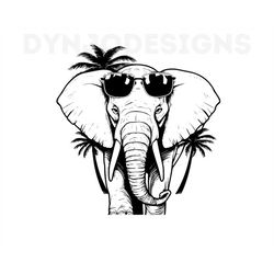 summer svg, elephant svg, elephant clipart, elephant png, elephant head, elephant cut files for cricut , elephant silhou