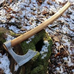 custom handmade high carbon steel viking hatchet tomahawk hunting tactical axe-viking axe