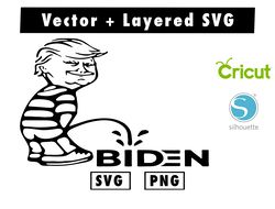 trump vs biden svg and png files for cricut machine , anime svg , manga svg , goku svg