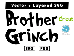 brother grinch svgand png files for cricut machine , anime svg , manga svg , goku svg