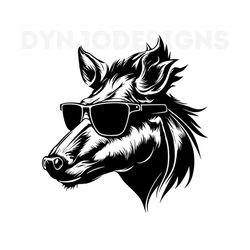 Warthog With Sunglasses , Warthog Svg ,summer T-shirt Designs