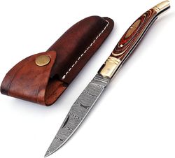 folding knife | pocket knife | handmade folding knives small pocket knife for camping, hiking back lock blade