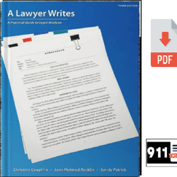 a lawyer writes: a practical guide to legal analysis 3rd edition