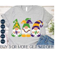 mardi gras svg, gnomes svg, new orleans svg, louisiana svg, jester hat svg, funny shirt svg, files for cricut, sublimati