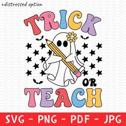 halloween teacher t-shirt, trick or teach svg, spooky teacher gift, funny halloween tee png, fall teacher svg, teacher a