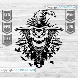 scarecrow svg | happy halloween shirt png | scary skull clipart | creepy crew stencil | haunted house cut file | horror