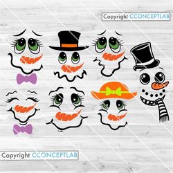 7 cute snowman bundle || svg cut files || christmas snowman svg || christmas svg || christmas bundle svg || christmas pn