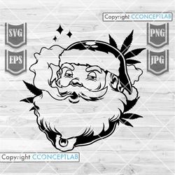 high santa claus svg | santa smoking joint svg | smoking weed svg | christmas svg | rasta santa shirt svg | cannabis svg