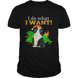 i do what i want cat christmas shirt