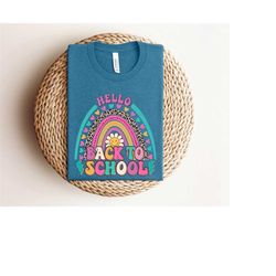 colorful back to school shirt,  back to school for students, gift for teachers, cute gift for students, colorful tee for