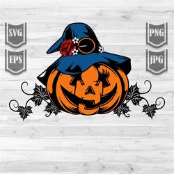 cuttie pumpkin svg file || pumpkin witch hat svg || halloween svg || halloween pumpkin svg || witch hat svg || cutting f