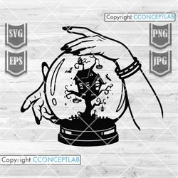 crystal ball halloween svg | crystal ball png | crystal ball clipart | crystal ball cutfile | halloween svg | halloween