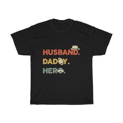 husband daddy hero, small to 5xl, vintage, retro, father's day gift