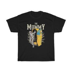 the mummy t-shirt, vintage retro style design, horror movie, pop culture