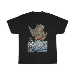 japanese sea dragon t-shirt, japanese mythology, sea serpent, sea monster