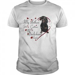 my clothes 20 cotton 80 black dachshund hair shirt