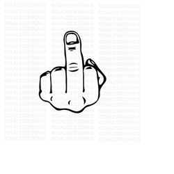 middle finger svg, png funny download, finger svg cut file, cricut silhouette, shirt, laptop sticker, flipping off svg d