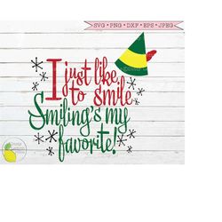 buddy the elf svg christmas svg i just like to smile smilings my favorite svg funny svg elf movie svg files for cricut d