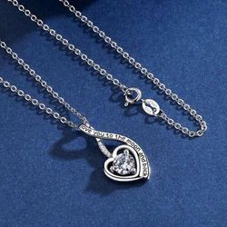 moon & back heart pendant necklace