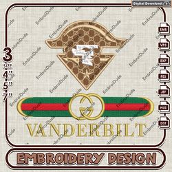 ncaa vanderbilt commodores gucci emb files, ncaa teams embroidery designs, ncaa vanderbilt commodores machine embroidery