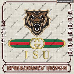 ncaa idaho state bengals gucci emb files, ncaa teams embroidery design, ncaa idaho state bengals machine embroidery