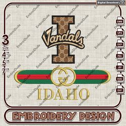 ncaa idaho vandals gucci emb files, ncaa teams embroidery design, ncaa idaho vandals machine embroidery