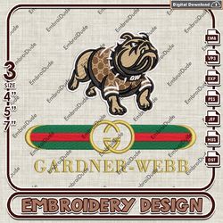 ncaa gardner webb runnin bulldogs gucci emb files, ncaa teams embroidery design, ncaa machine embroidery, digital file