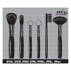 instant download. makeup brushes svg cut files and clip art. mb_2. personal and commercial use.