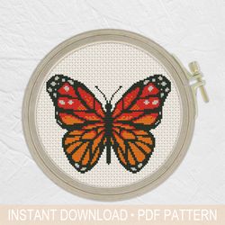 butterfly cross stitch pattern pdf -  instant download