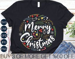 merry christmas svg, merry christmas png, round christmas sign svg, christmas shirt svg, svg files for cricut, sublimati