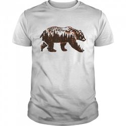 bear of a forest vintage grizzly &amp trees illustration nature shirt