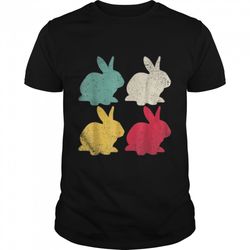 retro easter bunny rabbit vintage men dad kids women t-shirt b09vwp9g2j