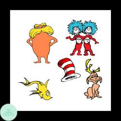 dr seuss lorax bundle svg, dr seuss svg, dr seuss bundle svg, lorax svg, cat in the hat svg, dr seuss gifts, dr seuss sh