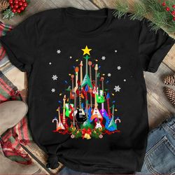 funny guitars christmas tree t-shirt - family shirts men, woman christmas t shirts