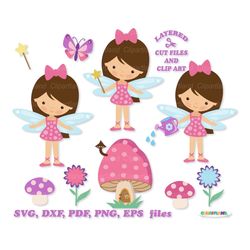 instant download. cute little fairy svg cut files. personal and commercial use. f_16.