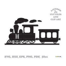 INSTANT Download. Toy train silhouette svg cut file and clip art. Personal and commercial use. T_3.