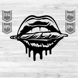 dripping lips with joint svg | smoking weed clipart | marijuana cut file | cannabis blunt stencil | rolling life cutfile