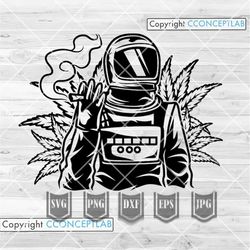 astronaut smoking joint svg | weed life clipart | marijuana stencil | cannabis cut file | high astro dxf| rolling joint