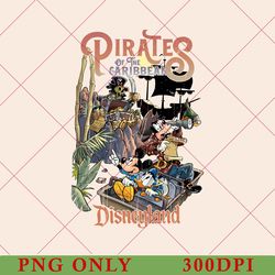 retro pirated of the caribbean mickey and friends png, mickey caribbean png, mickey png, vintage pirates disney park png