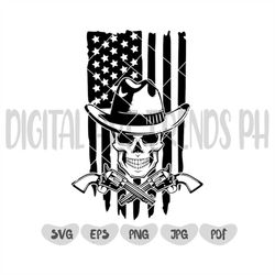 us cowboy skull svg | western skull svg | western cowboy skeleton svg | cowboy skull png | skull svg | bearded skull png