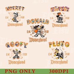 disneyland halloween character 1932 png, retro mickey halloween png, happiest place on earth png, disney halloween png