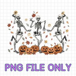 halloween floral skeleton png, dancing skeleton png, creepy pumpkin, funny skeleton sublimation designs, spooky season d