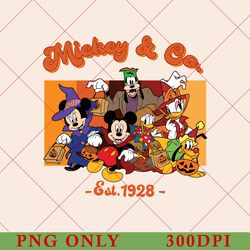 mickey & co halloween day png, spooky mouse and friends png, mickey boo png, disney spooky png, disney halloween digital