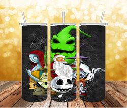 skelljngton njghtmare 20oz tumbler wrap, horror movie sublimation designs png, halloween tumbler design, gift for him